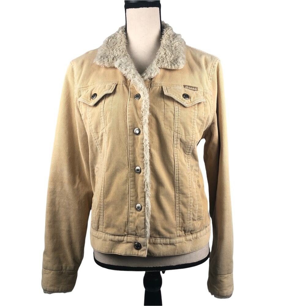 Vtg Aeropostale Corduroy Sherpa Coat Large